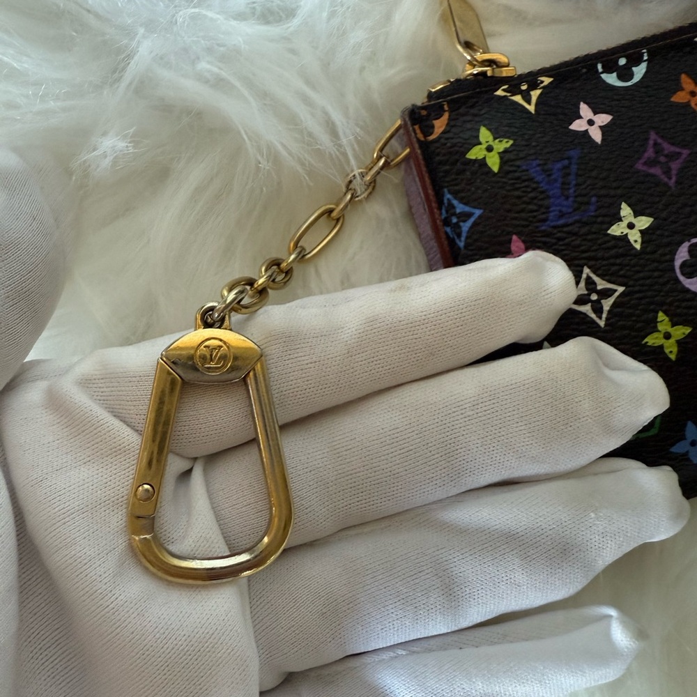 Louis Vuitton Black Multicolor Monogram Wristlet - Picture 16 of 17
